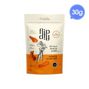 Crujientes Chips de Zanahorias con Sal de Mar 30g - Flip